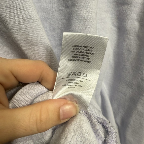Favorite Daughter Collegiate Sweatshirt White Size S Lavender Collection Cotton - Picture 8 of 8